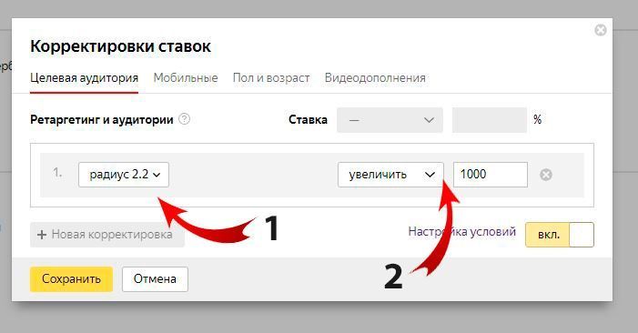 Înființare de raioane și districte din Moscova în Yandex Direct